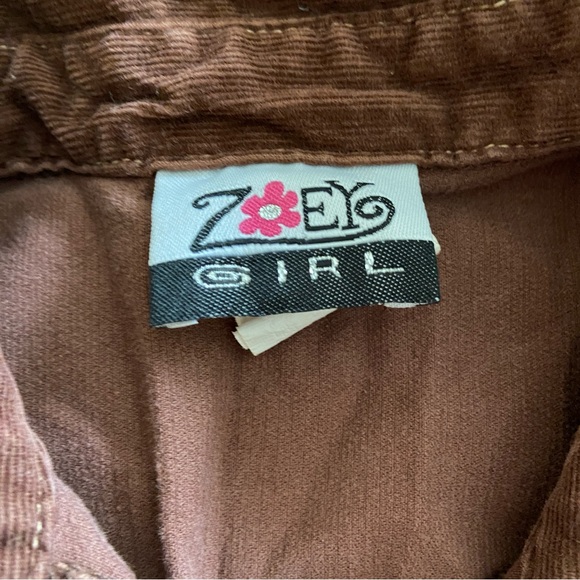 Zoey Girl Cotton Corduroy Dress w/Pearl buttons & Embroidery detail - Size 6 EUC - Picture 7 of 7